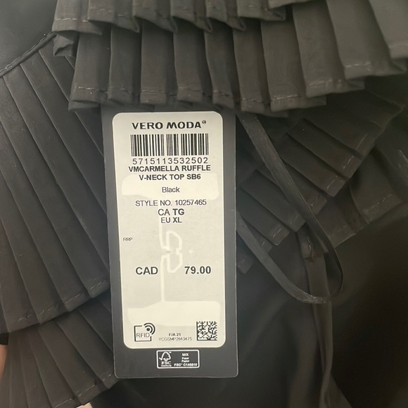 Carmella Ruffle V-Neck Top - Picture 6 of 6